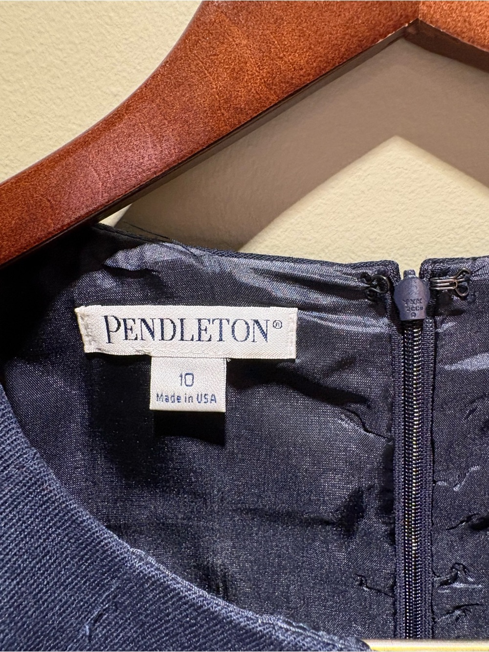 Pendleton Navy Sheath Dressβ | Size 10 | Made in USA - Picture 2 of 5